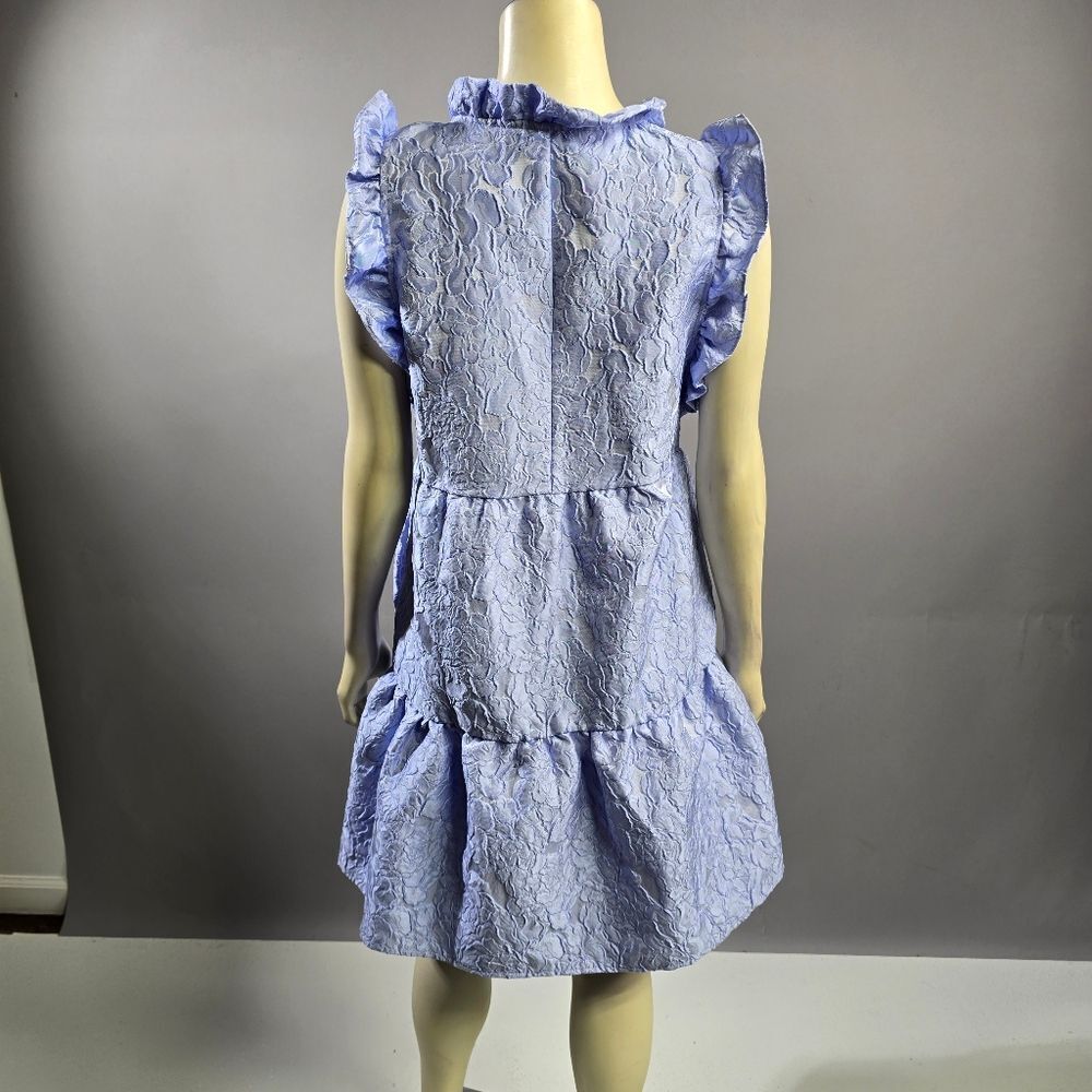 THML Light Blue Textured Mini Dress R7 - Picture 4 of 5